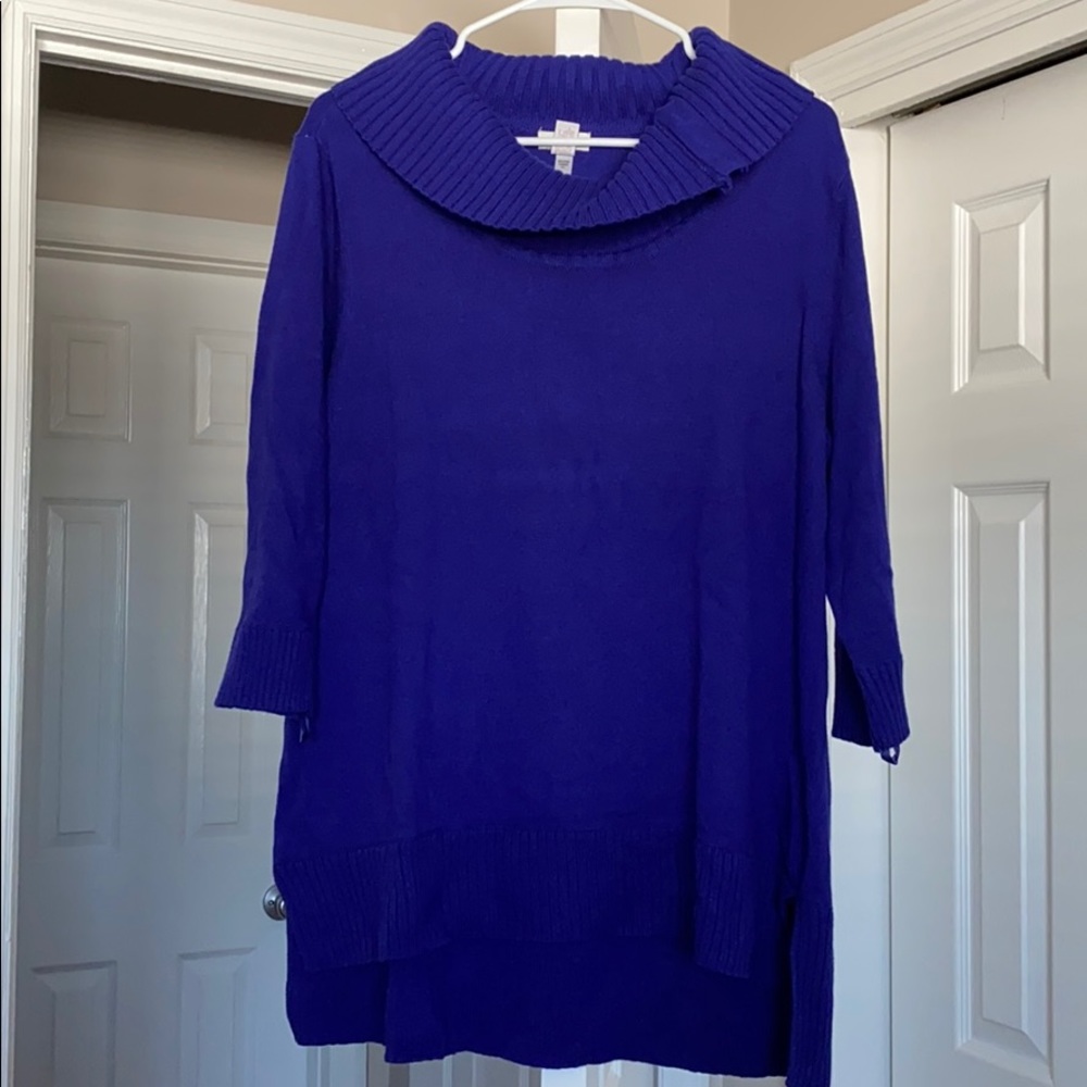 CHICO’S Button Cowl Neck Tunic